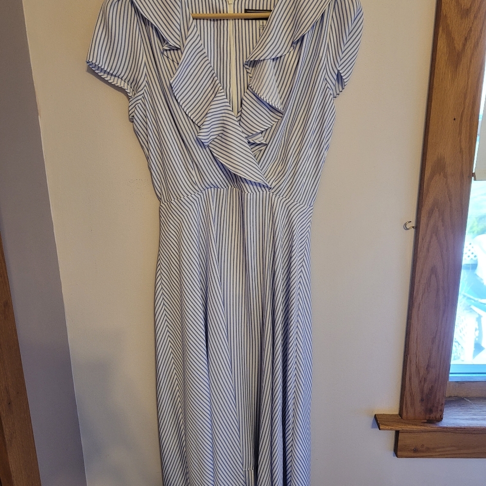 Blue and White Dress